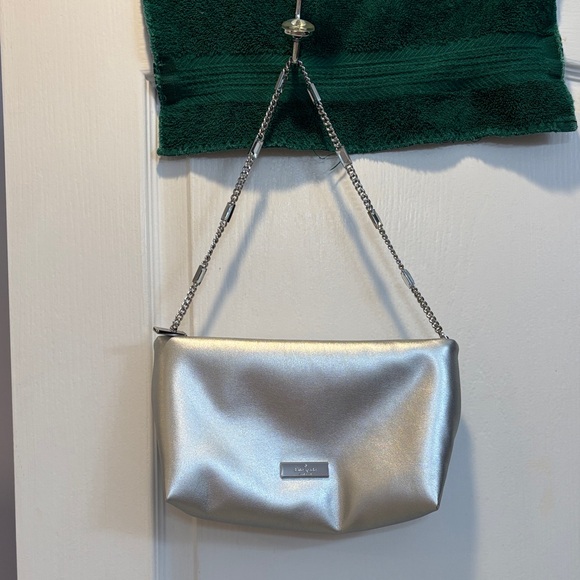 NWOT Kate Spade Silver Crystal Chain Bag.